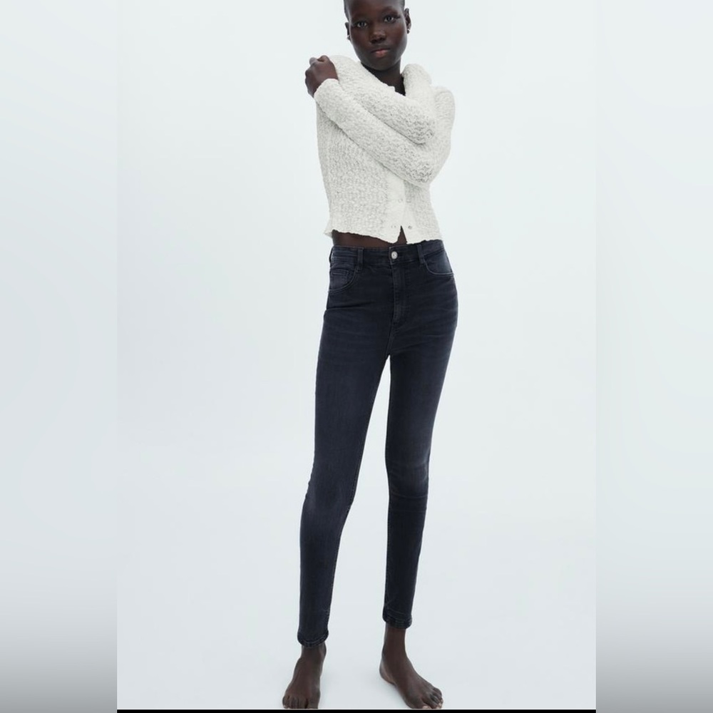 Zara sculpted high rise TRF skinny jeans
